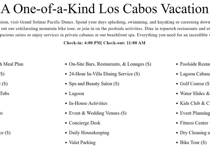 Grand Solmar Pacific Dunes Golf And * Cabo San Lucas